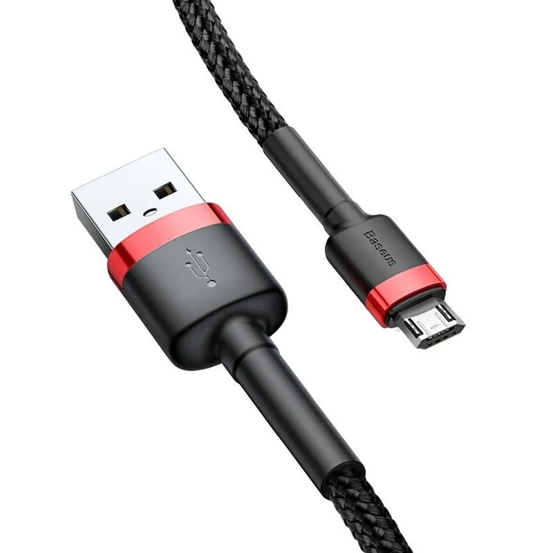 Kabel BASEUS Cafule USB-A Micro USB 2m - Czerwono-Czarny
