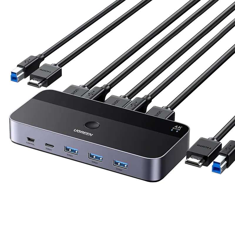 Przełącznik HDMI UGREEN CM664 2-PORTOWY KVM 4K 60Hz