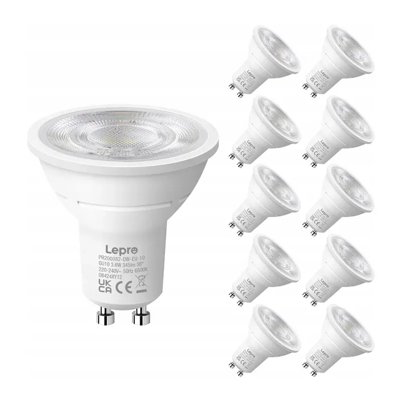 Żarówka LED LEPRO GU10 3,6W 345LM 6500K 38° - 10 szt