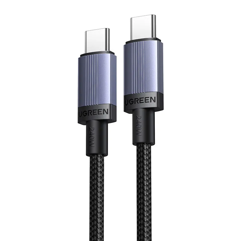 Kabel UGREEN L528 USB-C–USB-C 0,5m 100W - Szary