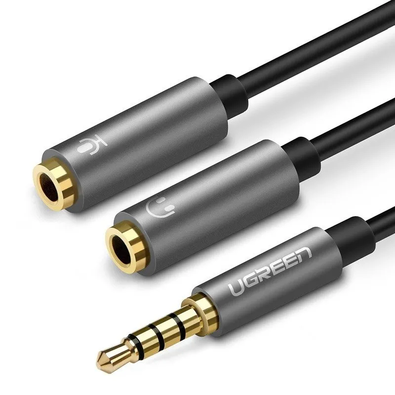 Rozdzielacz Audio UGREEN AV141 Mini Jack 3,5 mm - Czarny