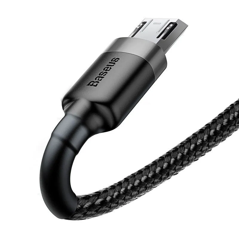 Kabel BASEUS Cafule USB-A Micro USB 1m - Szaro-Czarny