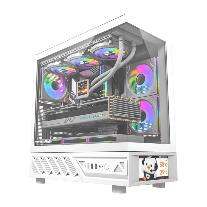 Obudowa Komputerowa DARKFLASH DS950V Z Wyświetlaczem 6" - Biała