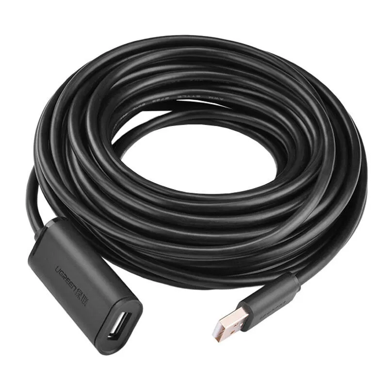 Kabel UGREEN USB-A 10m USB 2.0 Aktywny Z Wzmacniaczem - Czarny