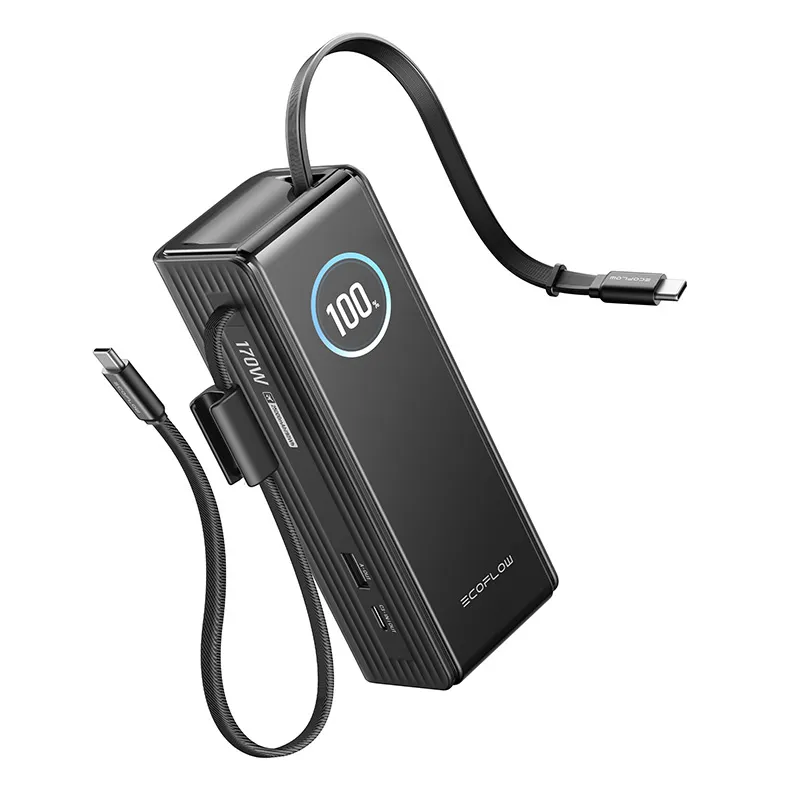 Powerbank ECOFLOW RAPID 25000mAh 170W Wbudowane Kable - Srebrny