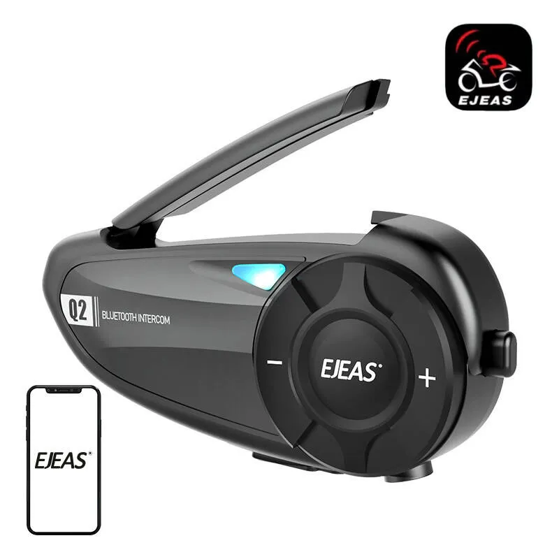 Interkom Motocyklowy EJEAS Q2 Bluetooth 5.1 - Czarny