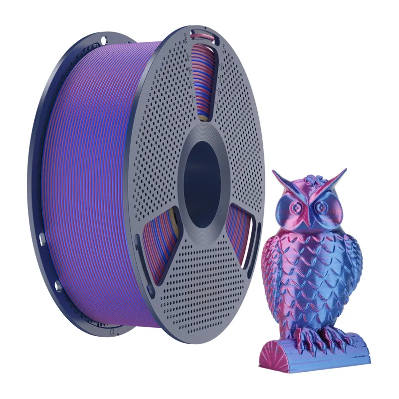 Filament SUNLU PLA+ Silk Dual Color 1.75mm 1kg - Czerwono-Niebieski