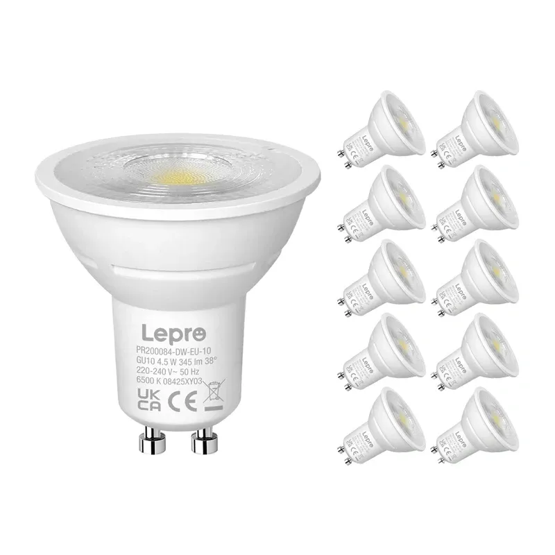 Żarówka LED LEPRO GU10 Ściemnialna 4,5W 345LM 6500K 10 szt
