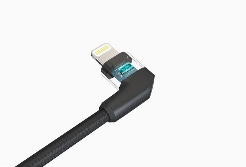 Kabel PGYTECH USB-A Lightning MFi 0,35m - Czarno-Czerwony