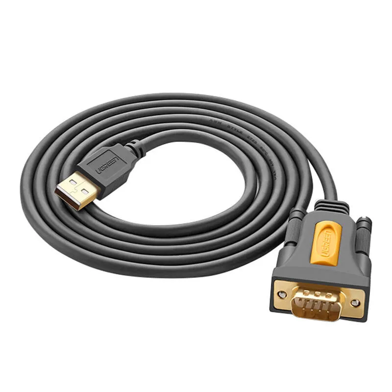 Kabel UGREEN CR104 USB-A Do DB9 RS-232 2m - Czarny