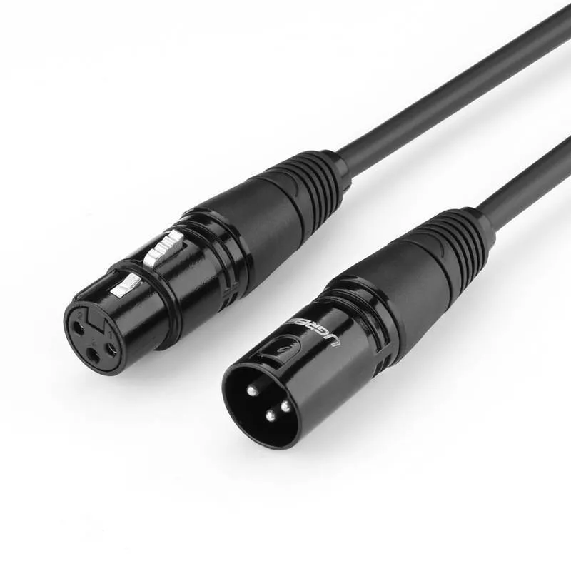 Kabel UGREEN AV130 XLR Żeński-Męski 3m - Czarny