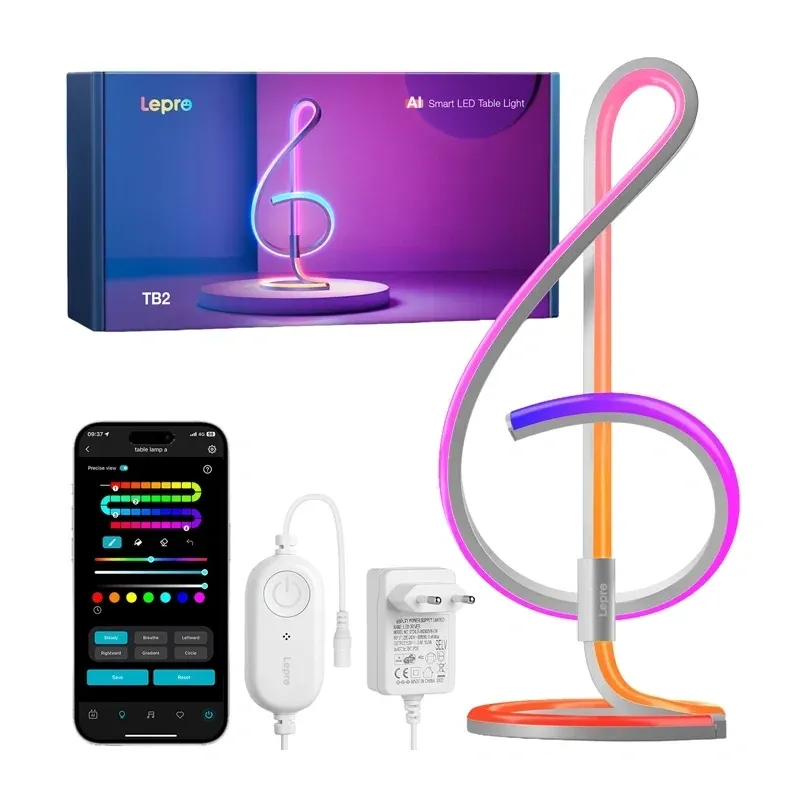 Lampa Biurkowa LEPRO TB2 RGB Ze Sterowaniem AI