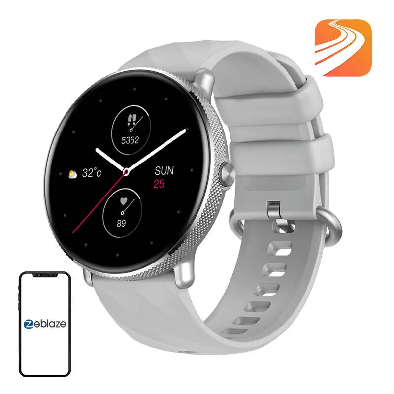 Smartwatch ZEBLAZE GTR 3 Pro 1.43" Always-On 260mAh - Srebrny