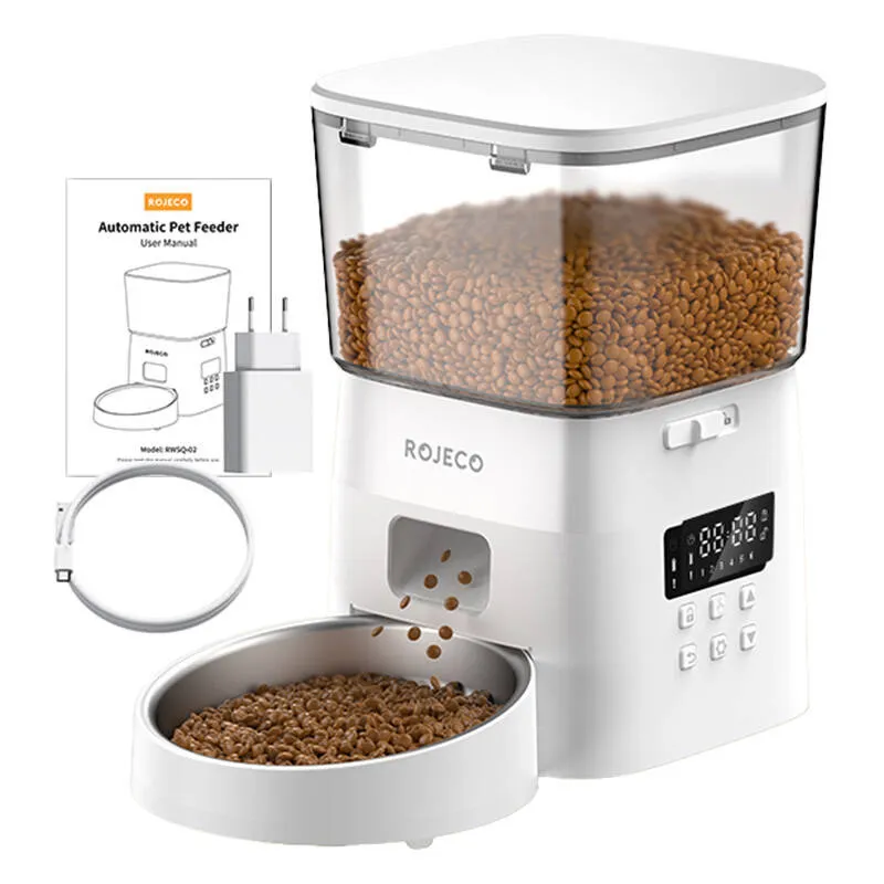 Inteligentny Dozownik Karmy ROJECO Pet Feeder 2l - Biały