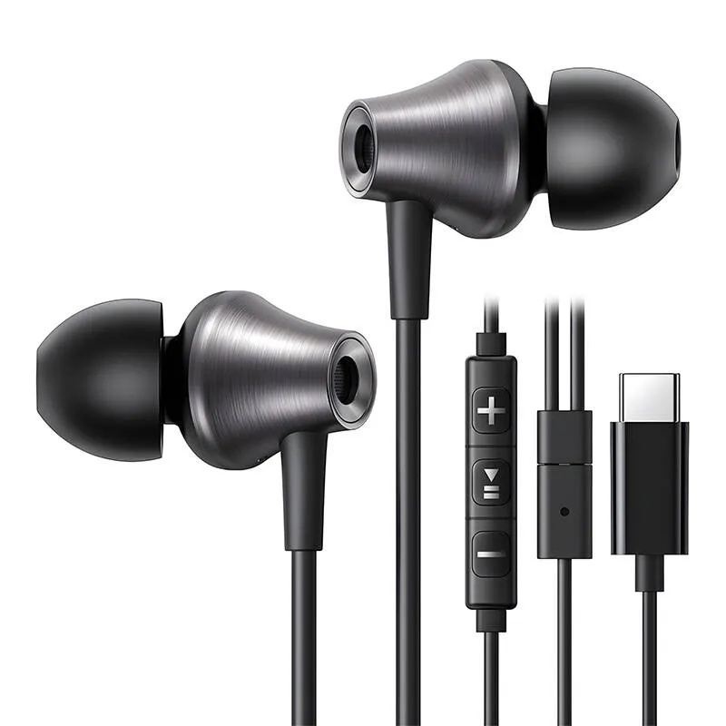 Przewodowe Słuchawki Dokanałowe UGREEN EP105 USB-C 1.2m - Czarne