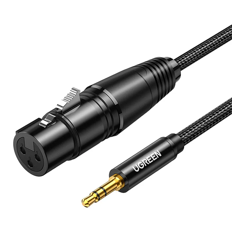 UGREEN AV182 Kabel XLR Do Jack 3.5mm 2m - Czarny