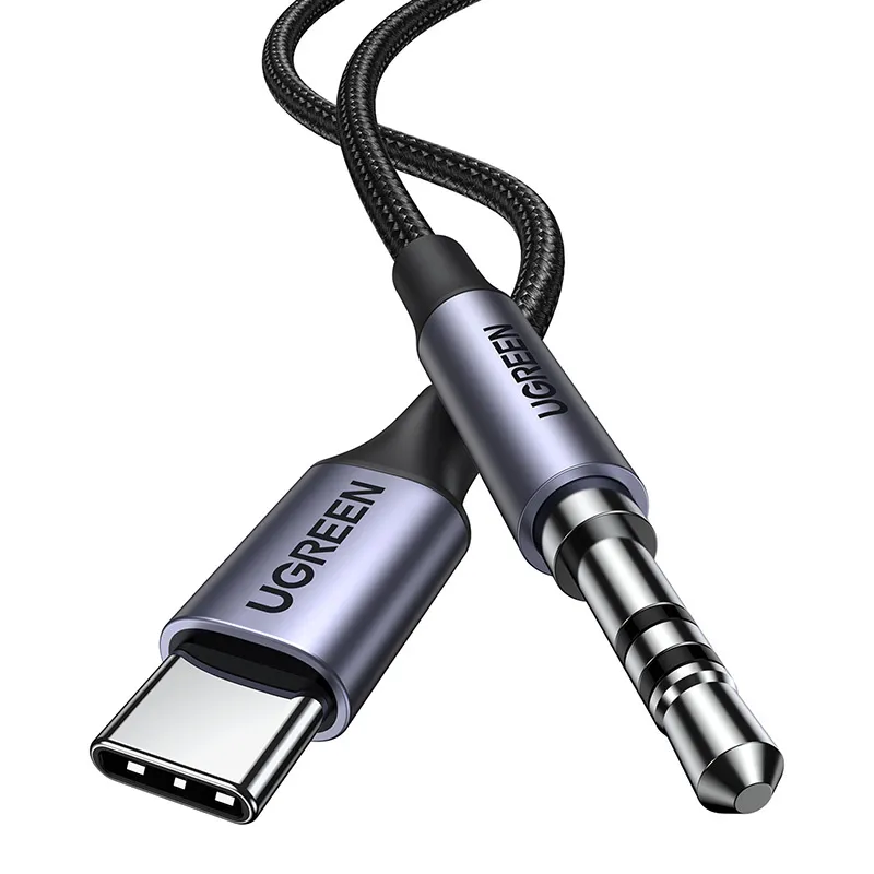 Kabel UGREEN AV143 USB-C Na Jack 3,5mm 1m - Czarny