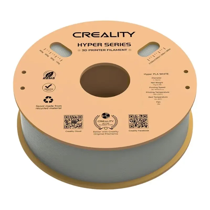 Filament CREALITY Hyper PLA 1 kg Do Druku 3D Prędkość Do 600 Mm/S - Biały