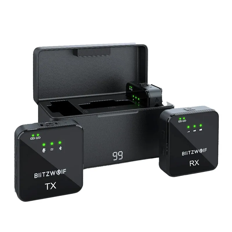 Mikrofon Bezprzewodowy BLITZWOLF BW-SX63 1000mAh - Czarny