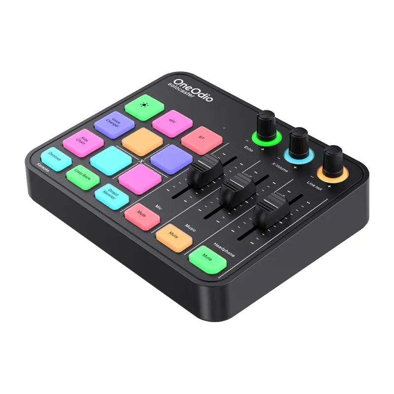 Mikser Audio ONEODIO Solocaster - Karta Dźwiękowa USB Do Streamingu