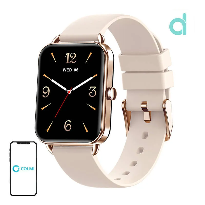 Smartwatch COLMI P20 Wyświetlacz AMOLED 1.65" - Złoty