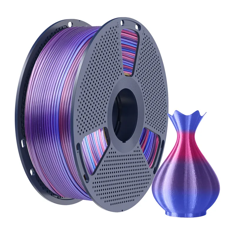 Filament SUNLU PLA+ Silk 1.75mm 1kg Do Druku 3D - Rainbow 02