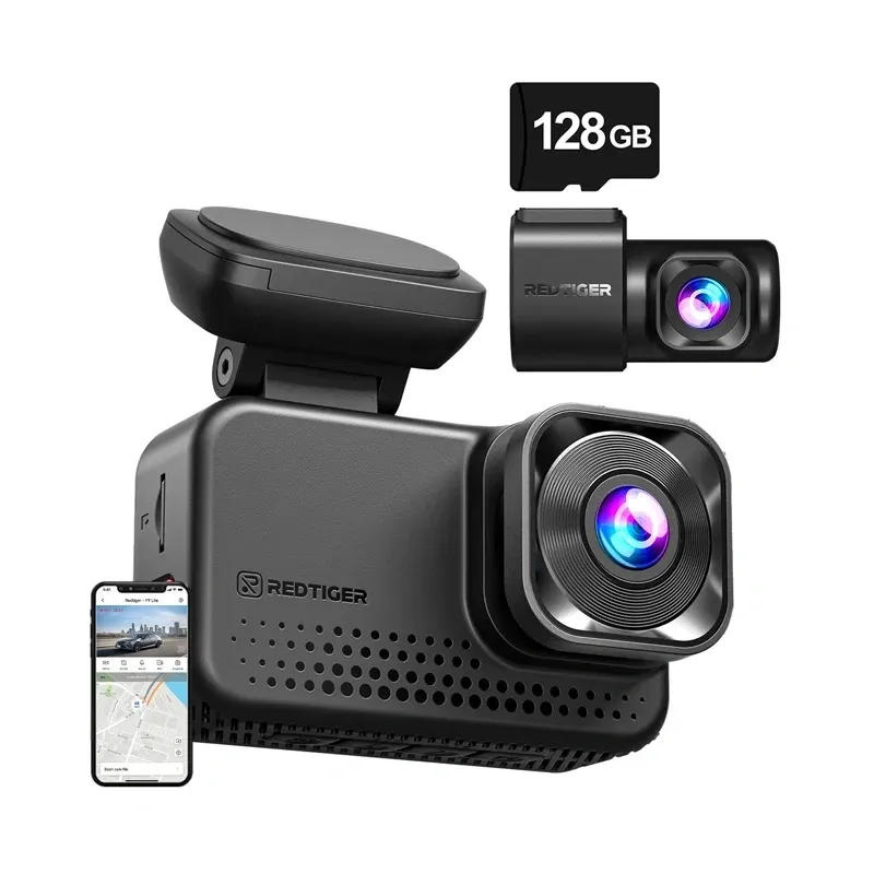 Wideorejestrator REDTIGER VC70 4K + 2.5K 128GB Wi-Fi