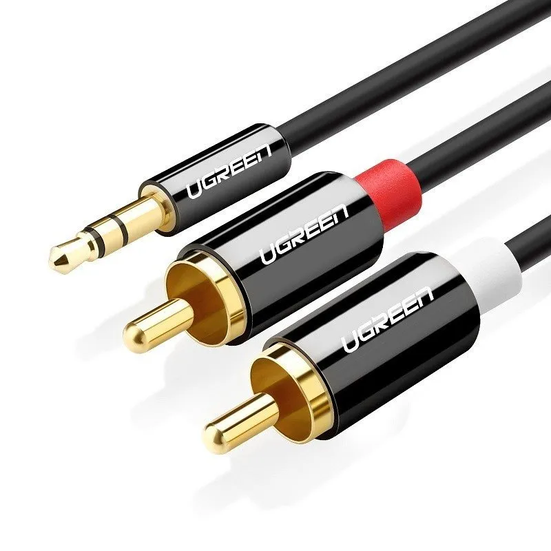Kabel Audio UGREEN AV116 Jack 3.5MM-2X RCA 3m - Czarny