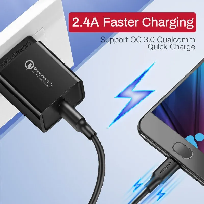 Kabel UGREEN US289 USB-A Micro USB 2m - Biały