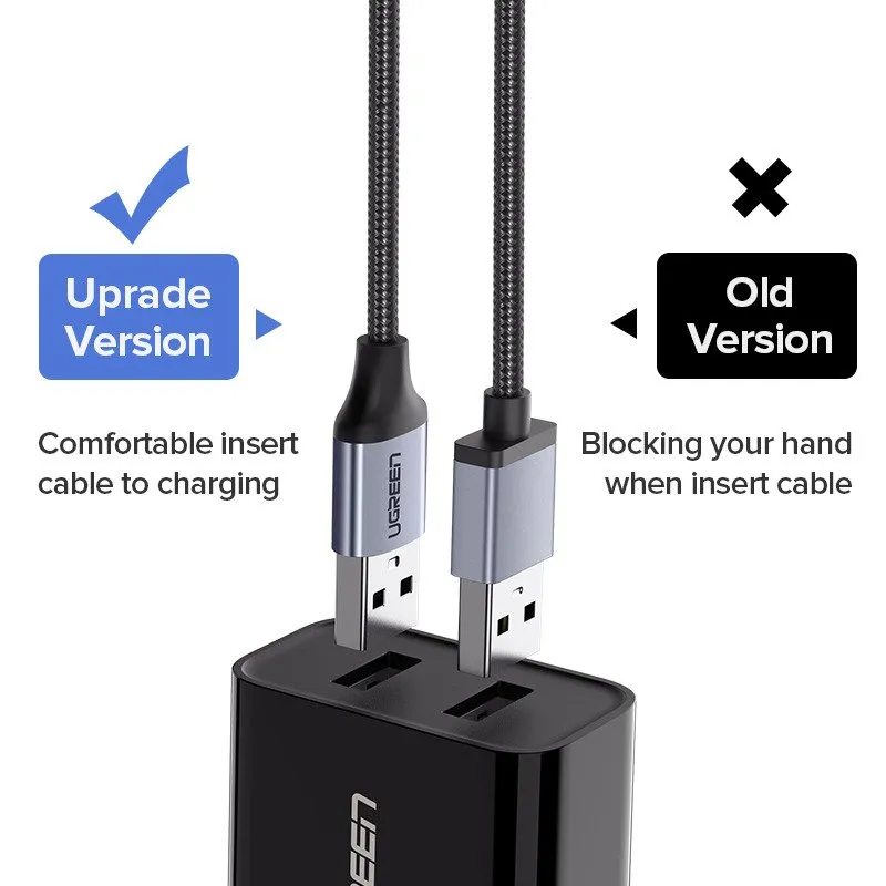 Kabel UGREEN US290 USB-A Do Micro USB 1m - Czarny