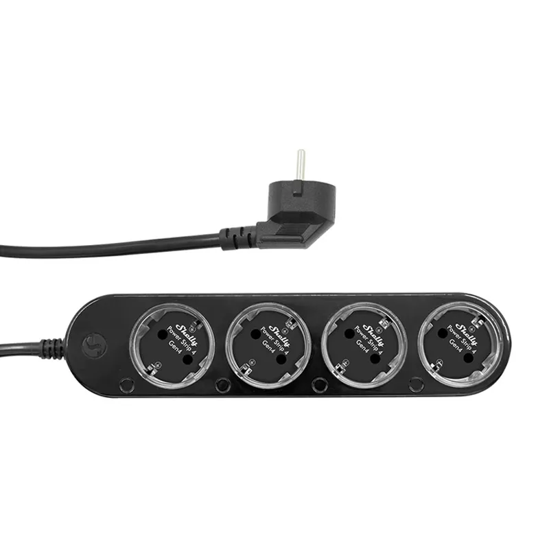 Listwa Zasilająca SHELLY Power Strip 4 GEN4 4 Gniazda - Czarna