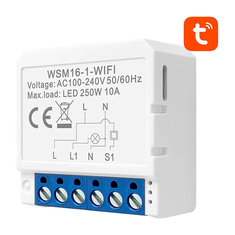 Przekaźnik AVATTO WSM16-W1 Wi-Fi 1-KANAŁOWY Tuya - Biały