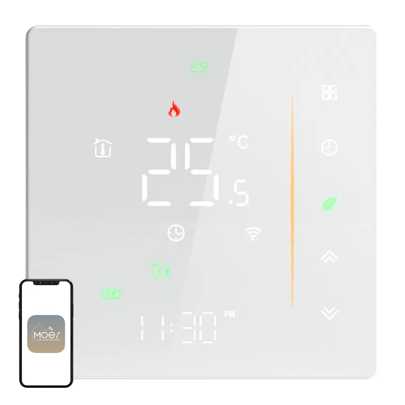 Termostat MOES WHT-006-GB-WH Wi-Fi Do Ogrzewania Elektrycznego - Biały