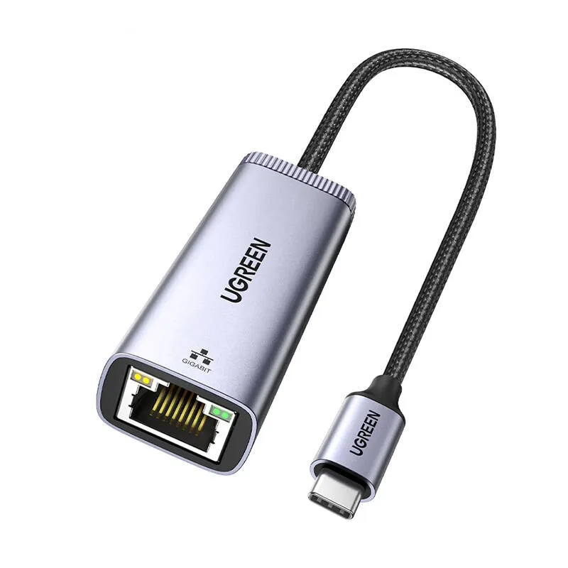 Adapter Sieciowy UGREEN CM483 USB-C-RJ45 1000 Mbps - Szary