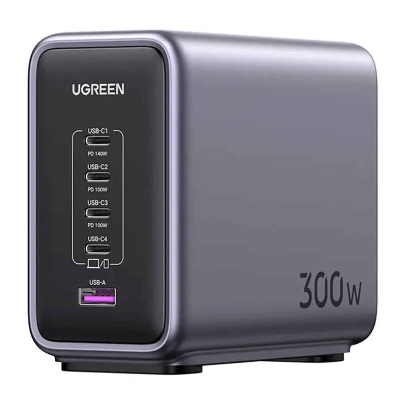 Ładowarka Sieciowa UGREEN CD333 Nexode 300W 5 Portów USB-C - Czarny