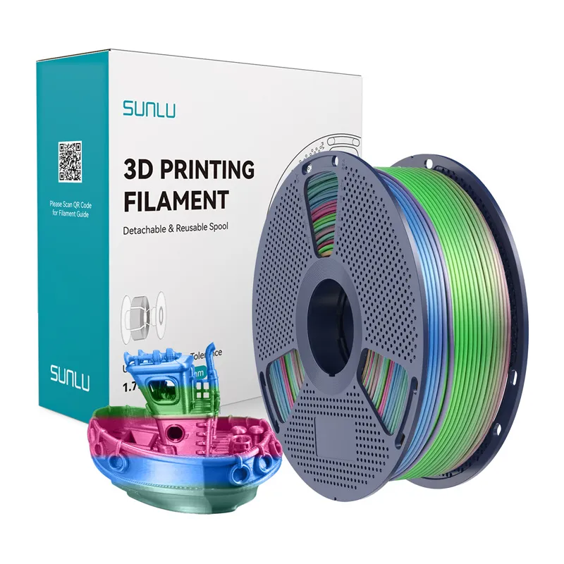 Filament SUNLU PLA+ Silk 1.75mm 1kg - Rainbow 06