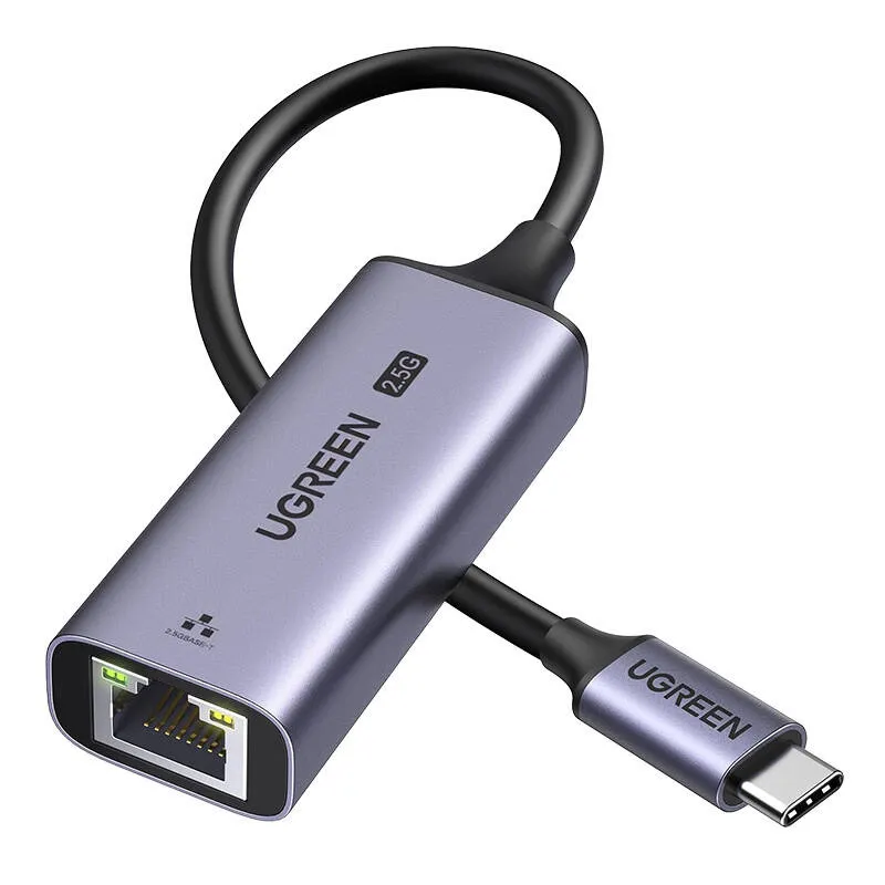 Adapter UGREEN CM648 USB-C-RJ45 2.5G - Czarny