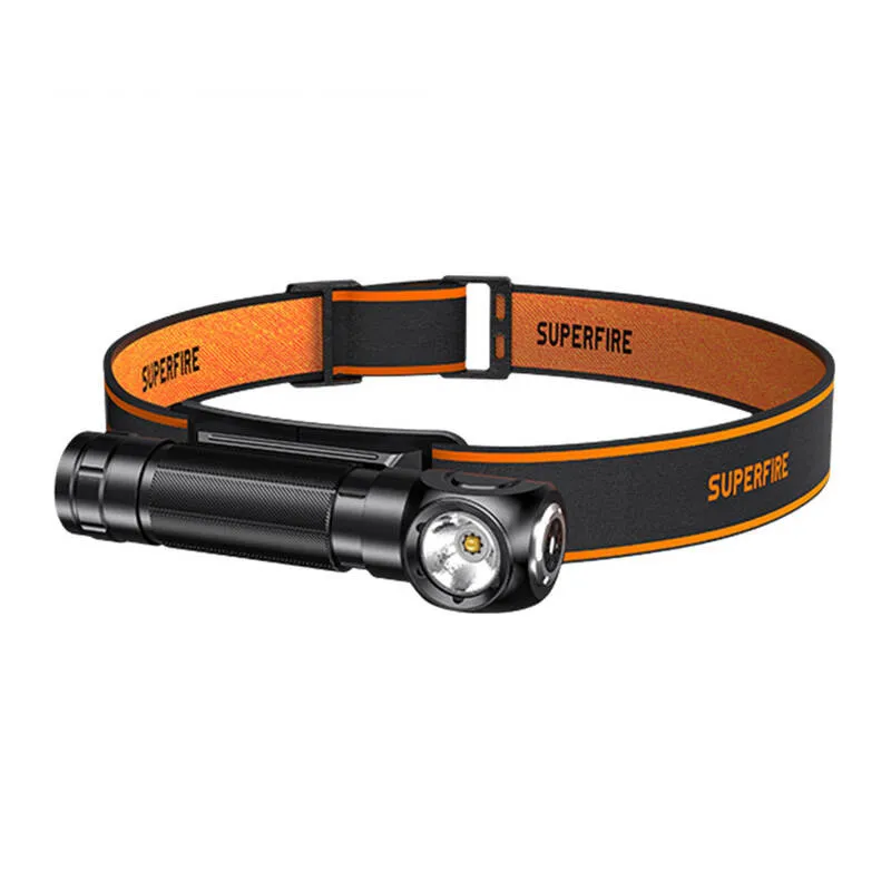 Latarka Czołowa SUPERFIRE TH04 600LM USB-C - Czarny