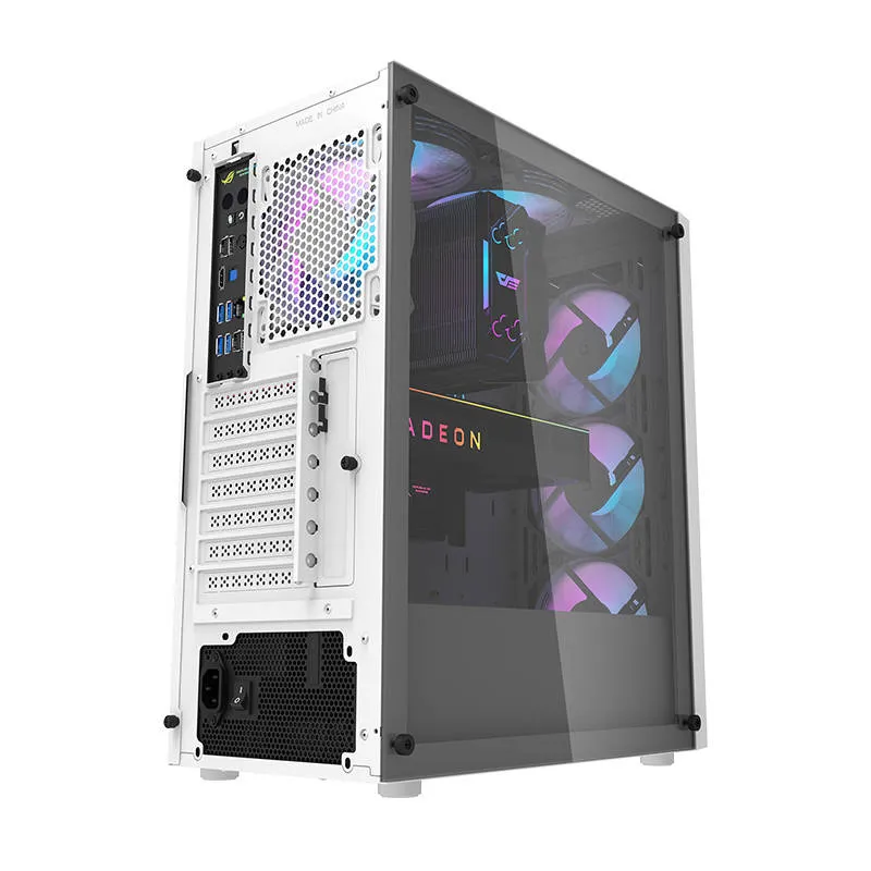 Obudowa Komputerowa DARKFLASH DK351 + 4 Wentylatory RGB (Biała)