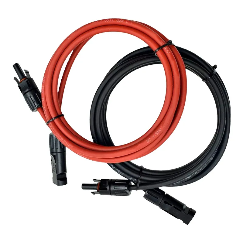 Kabel Przedłużający ECOFLOW MC4 2m Zestaw 2 szt - Czerwono-Czarny