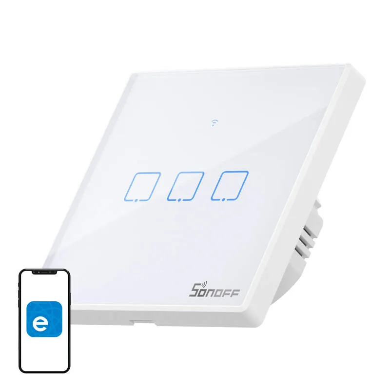 Włącznik Dotykowy SONOFF TX T2 Wi-Fi+RF 433 3-KANAŁOWY