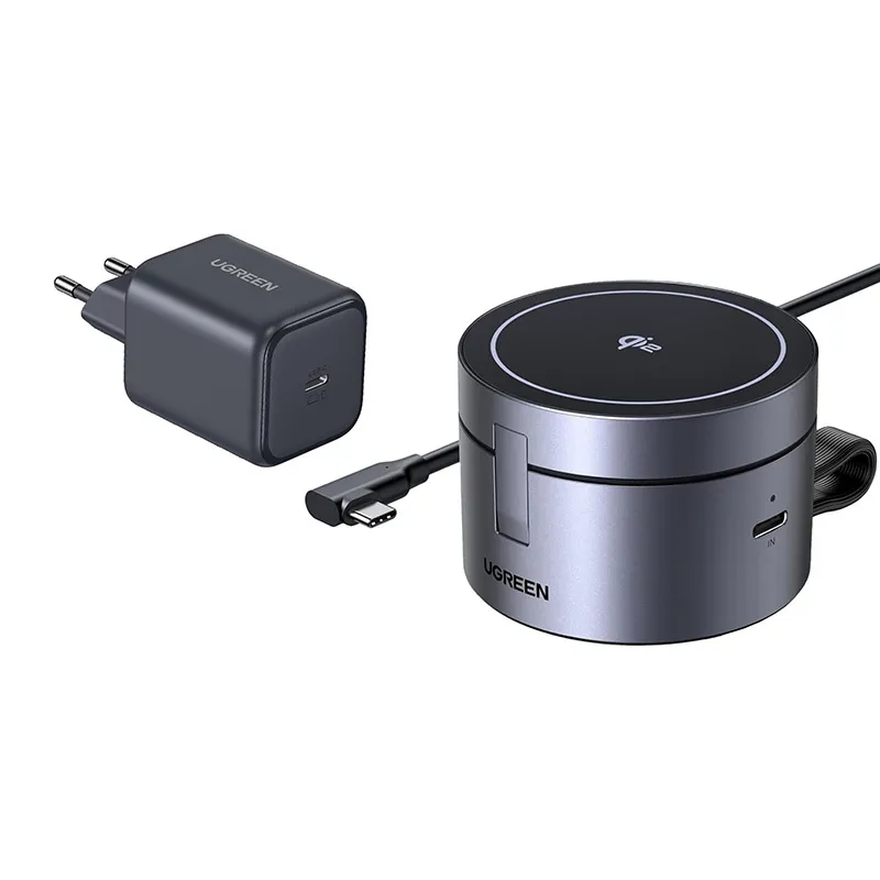 Ładowarka Indukcyjna UGREEN W712 25W 3w1 USB-C - Czarna