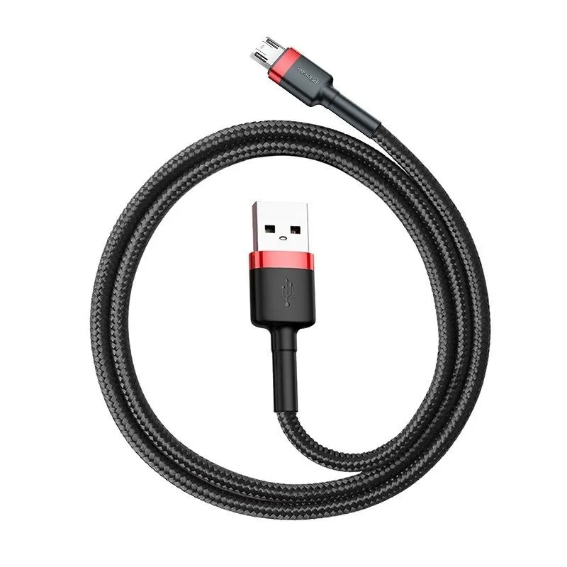 Kabel BASEUS Cafule USB-A Micro USB 2m - Czerwono-Czarny