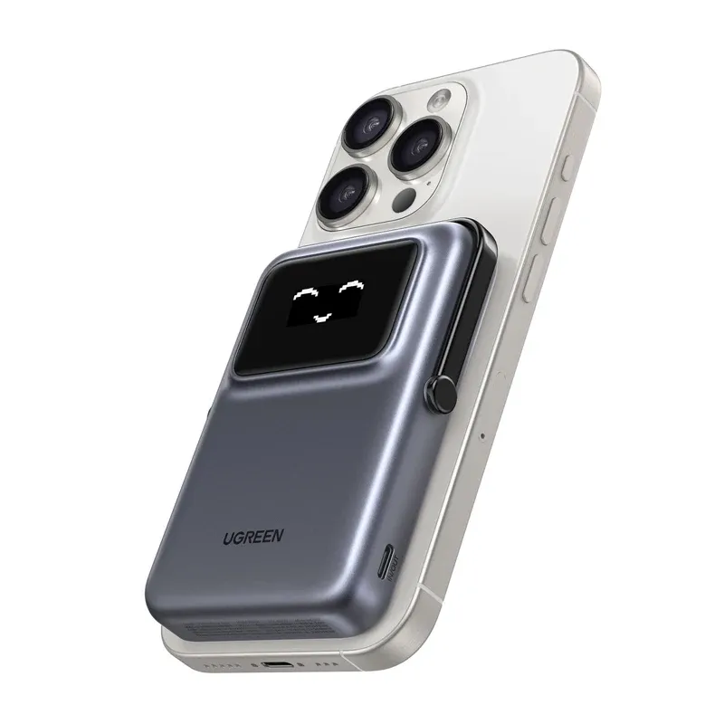 Powerbank Magnetyczny 10000mAh UGREEN Uno PB764 QI2 15W - Szary