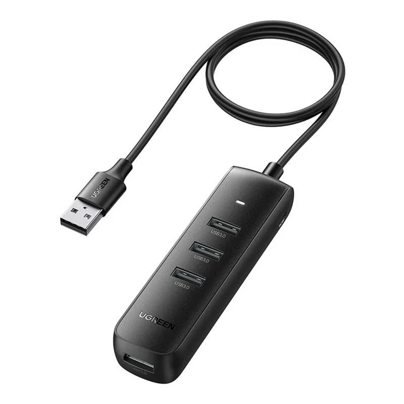 Hub USB UGREEN CM416 4-PORTOWY USB 3.0 5 Gbps - Srebrny