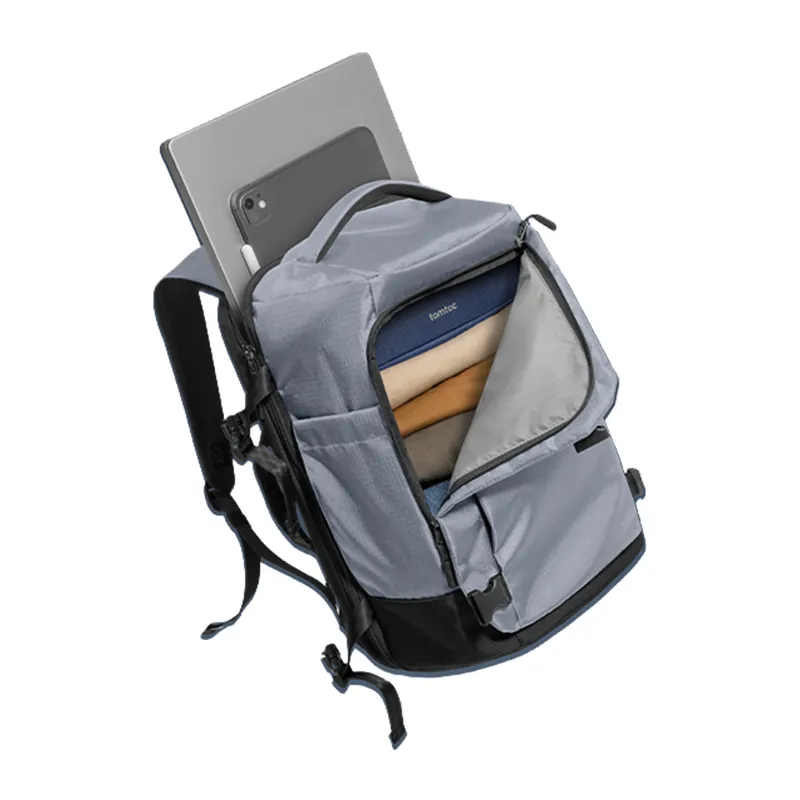 Plecak Podróżny TOMTOC NAVIGATOR-T66 Liteway 28l 15,6" - Jasnoszary