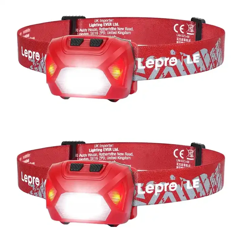 Latarka Czołowa LEPRO 320014-R-2 USB 300 Lm 2 szt