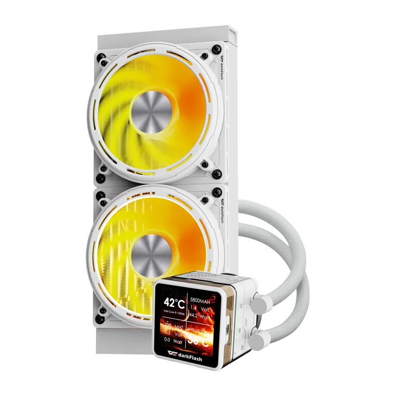 Chłodzenie Wodne DARKFLASH DE240 120mm Z Ekranem IPS - Białe