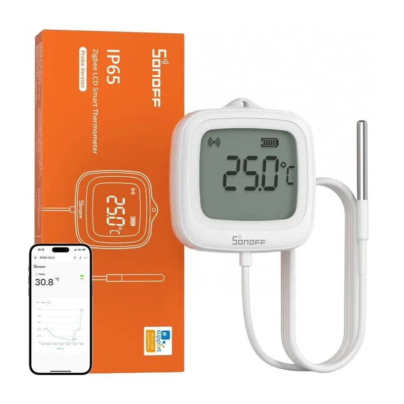 Czujnik Temperatury SONOFF SNZB-02LD ZigBee LCD Z Sondą 1,5m