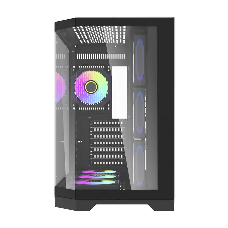 Obudowa Komputerowa DARKFLASH FT418 PRO + 7 Wentylatorów ARGB - Czarna